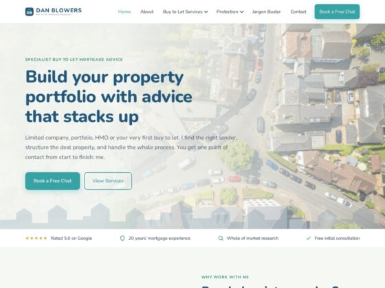 Dan Blowers website designed by Pure Marketing